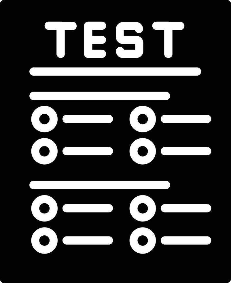 ícone de glifo de teste vetor