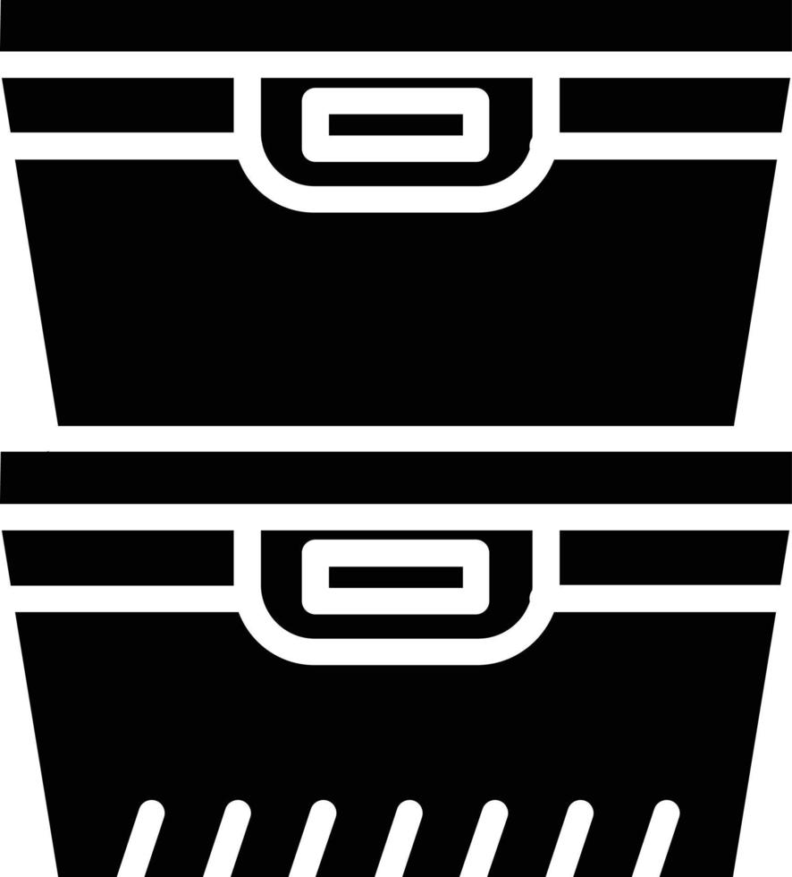 ícone de glifo de recipiente de comida vetor