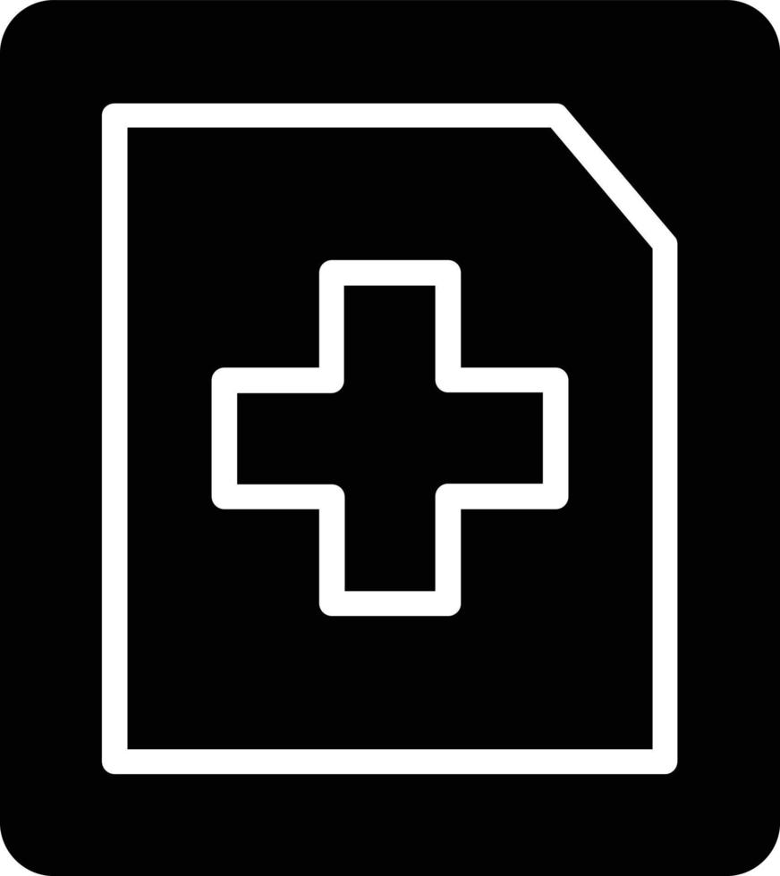 design de ícone de glifo de livro médico vetor