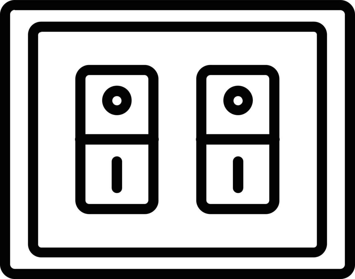 ícone de linha de vetor de interruptor de luz