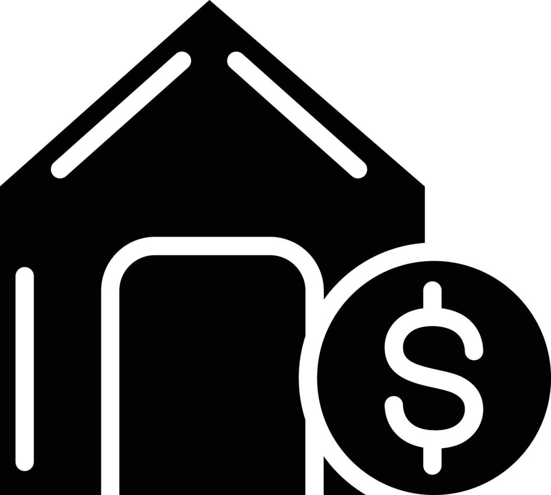 ícone de glifo de empréstimo residencial vetor