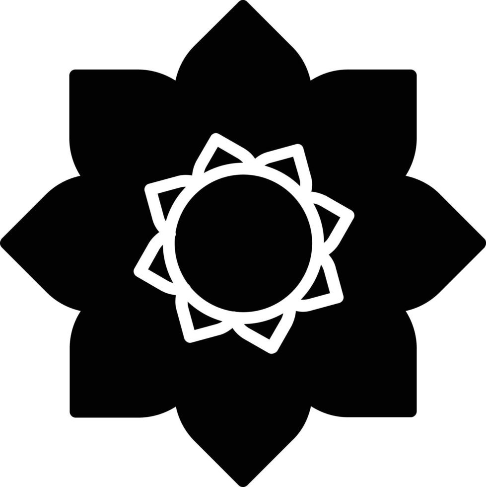 ícone de glifo de flor vetor
