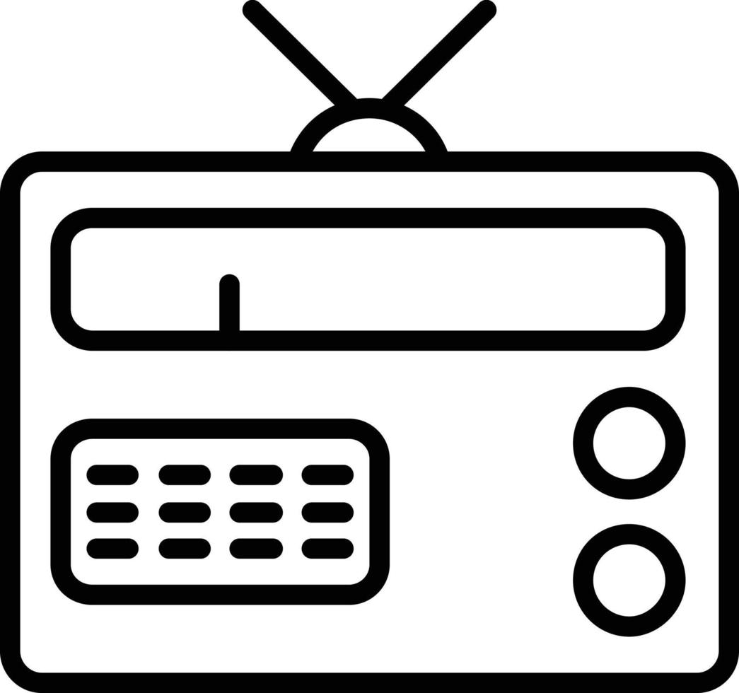 ícone de linha de vetor de rádio