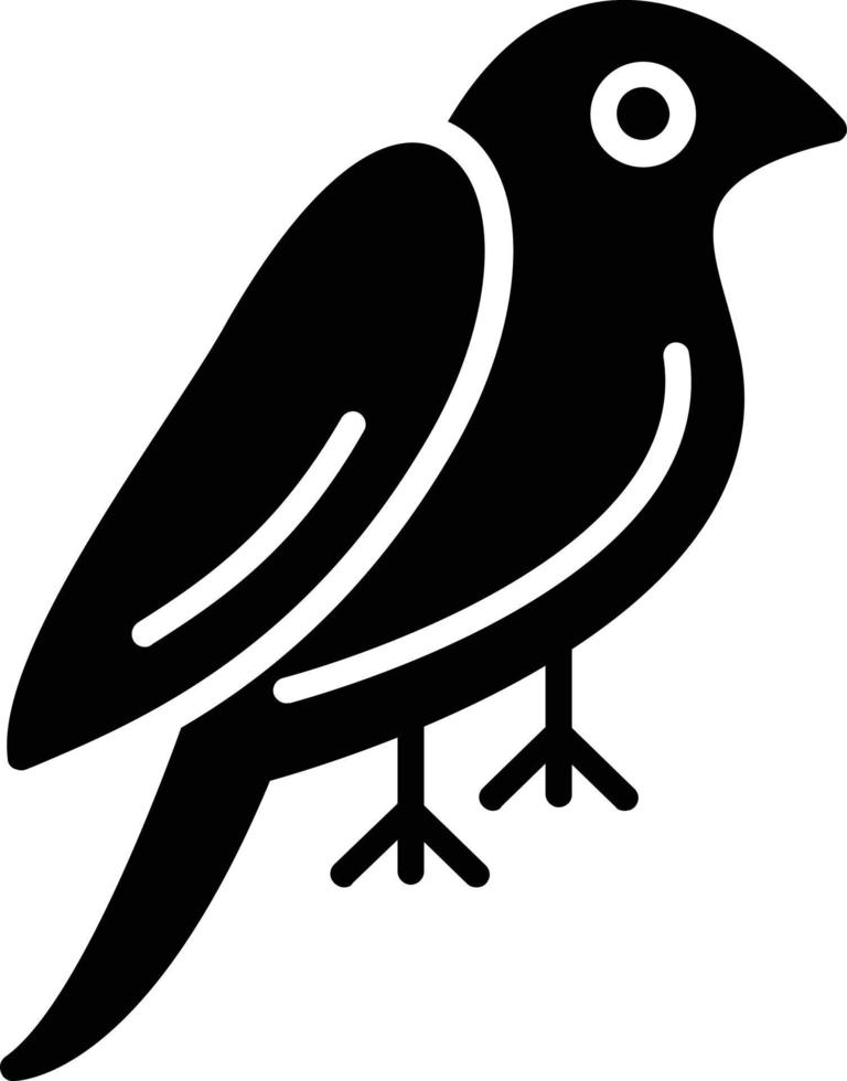 ícone de glifo de pássaro vetor