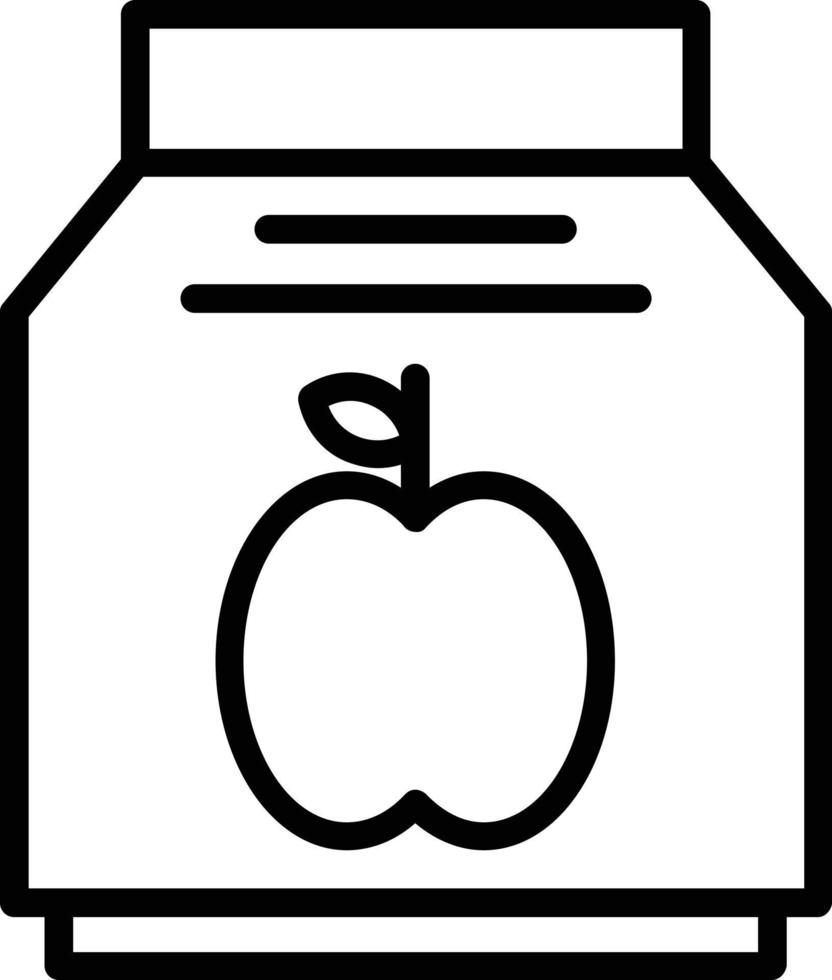 ícone de linha de vetor de pacote de alimentos