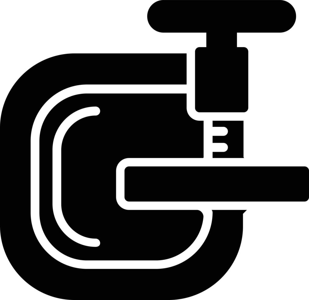 ícone de vetor de glifo de grampos