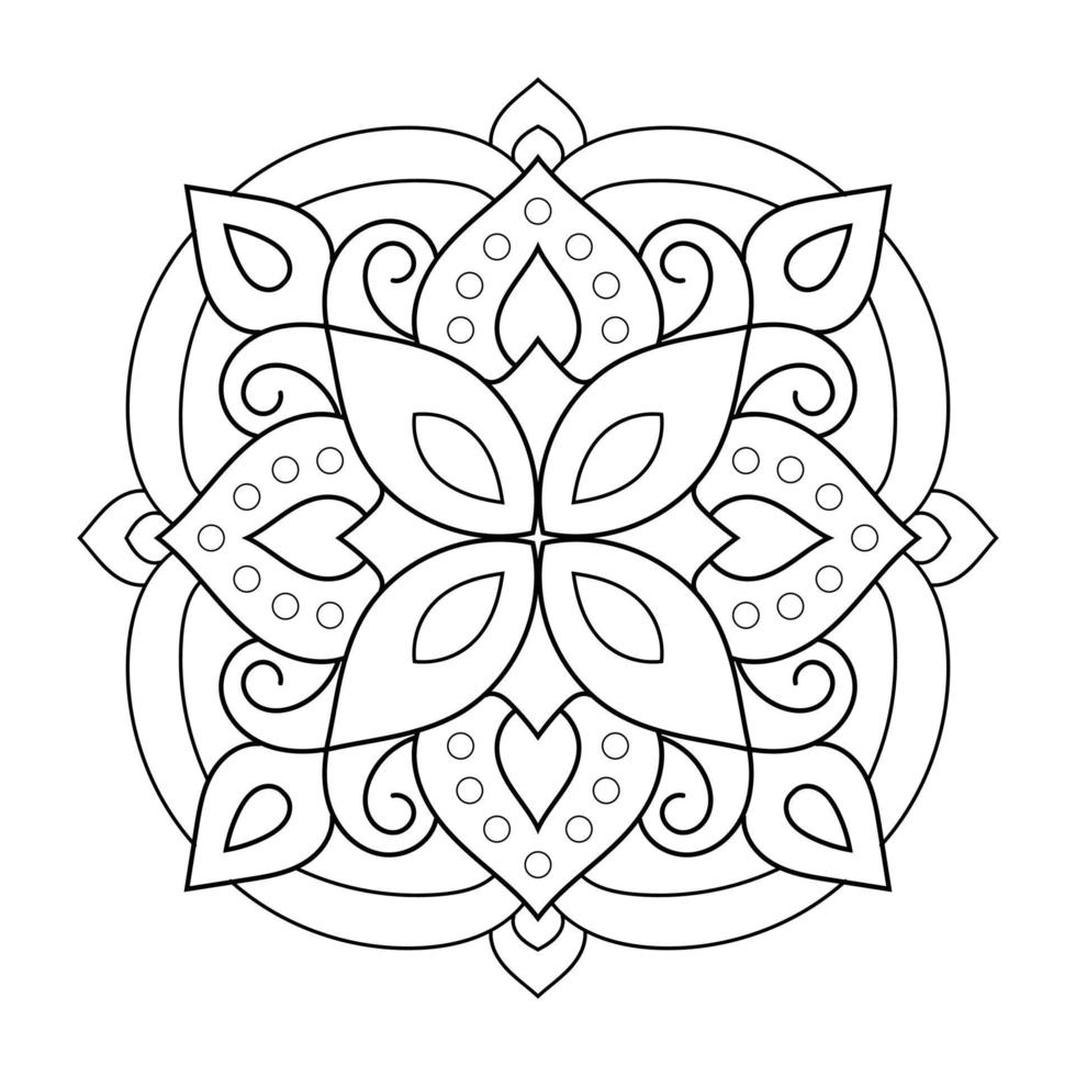 design de mandala com padrão floral de estilo arabesco étnico árabe vetor