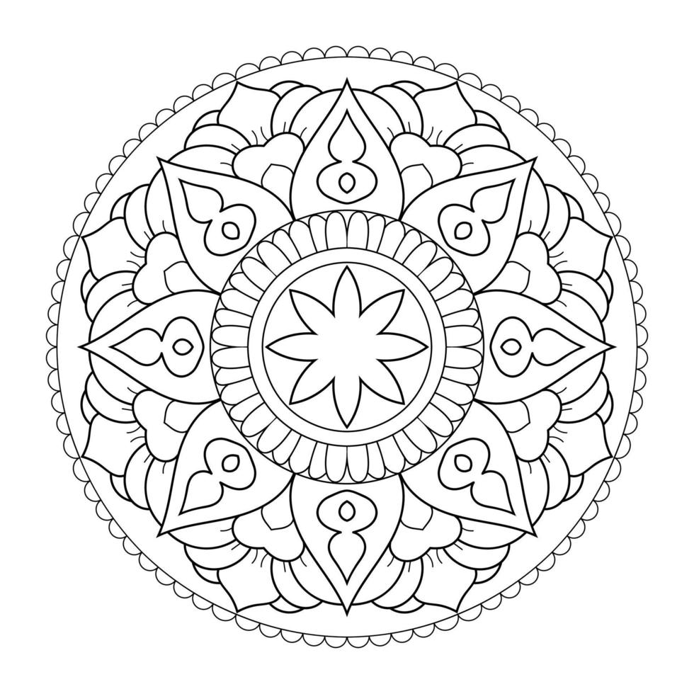 design de mandala com padrão floral de estilo arabesco étnico árabe vetor