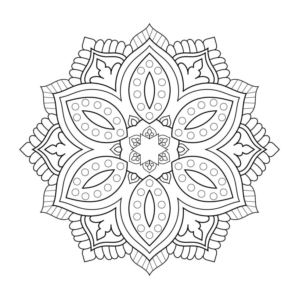 design de mandala com padrão floral de estilo arabesco étnico árabe vetor