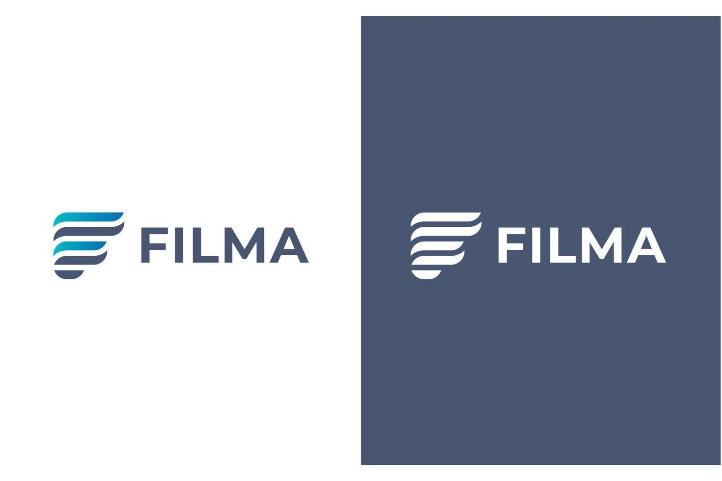 filme - modelo de logotipo de letra f - logotipo inicial vetor