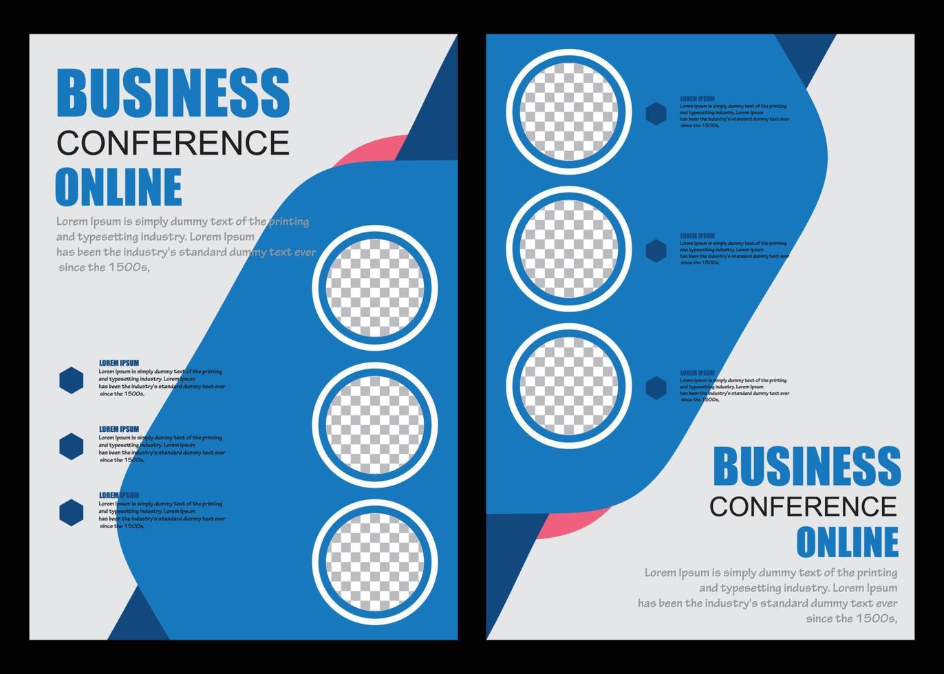 modelo de banner de conferência de negócios de base vetor