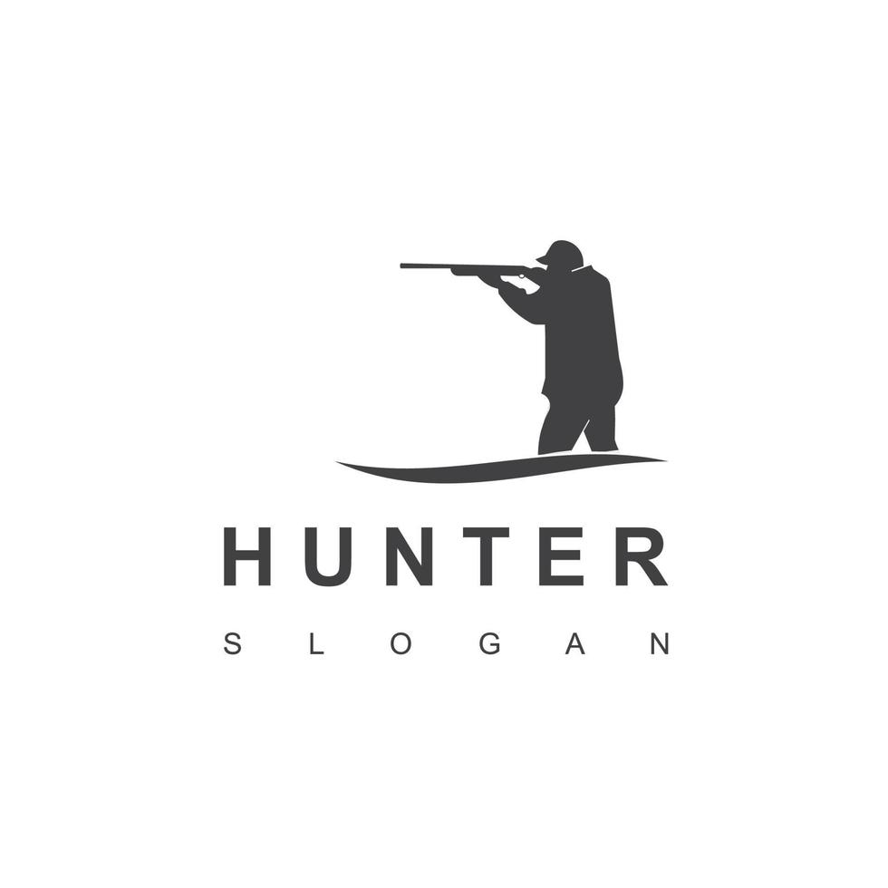 modelo de logotipo de caçador vetor