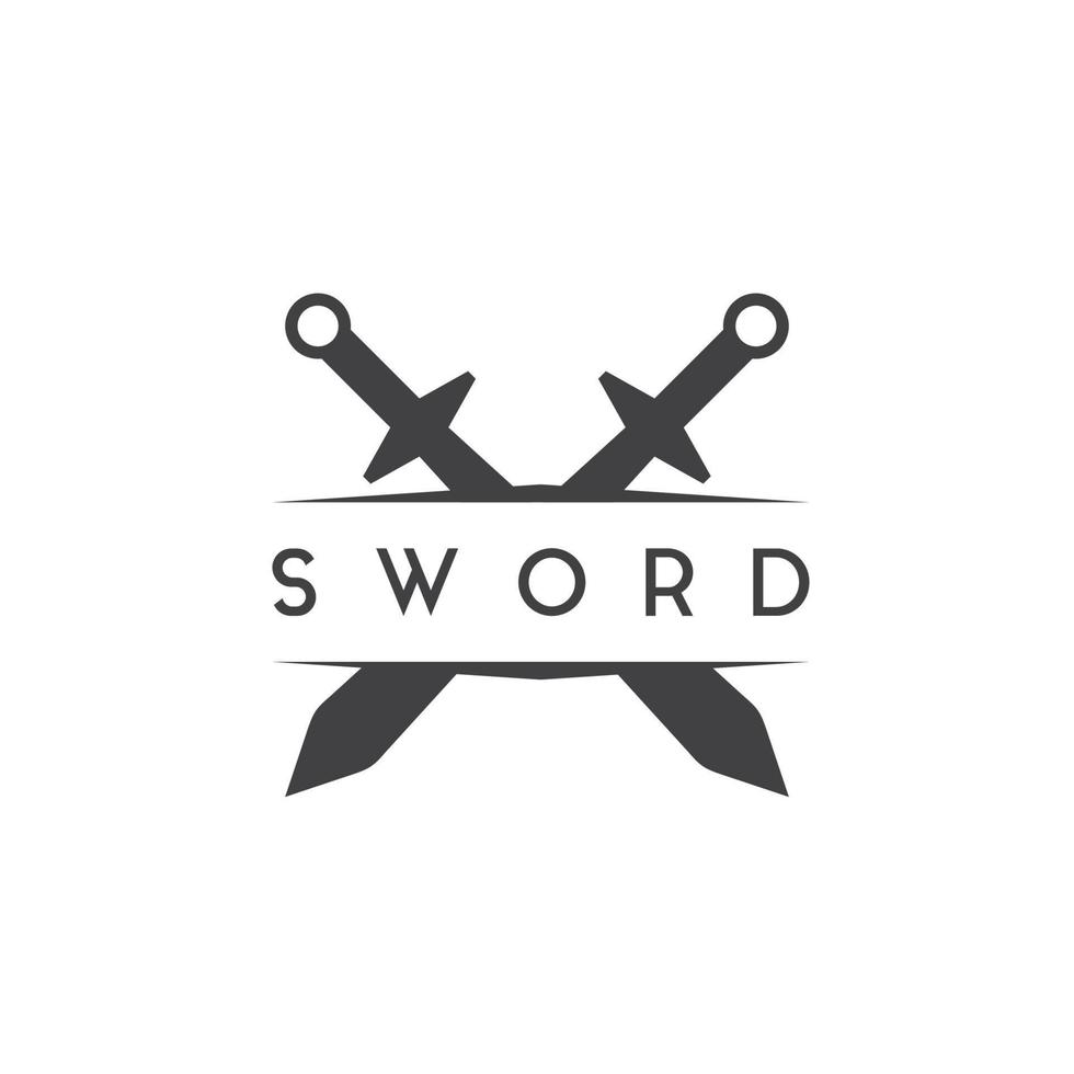 modelo de logotipo de espada vetor