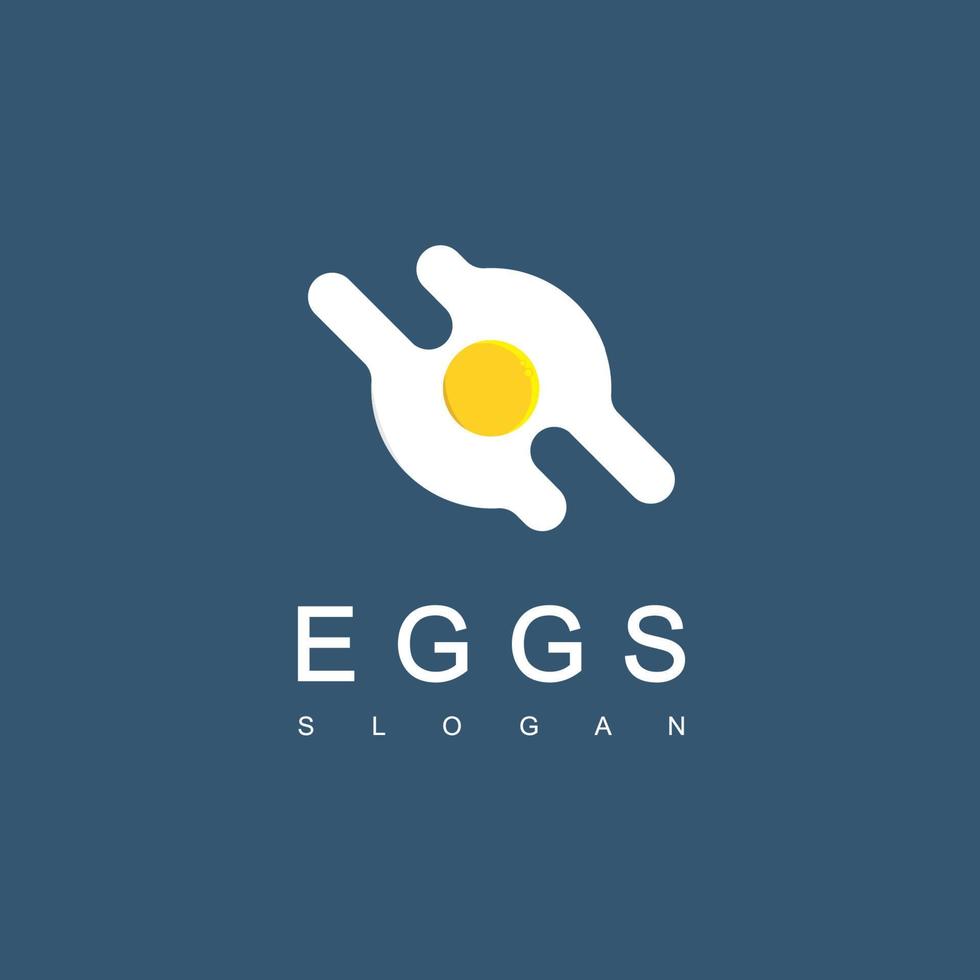 ovos cozinhando logotipo, símbolo de café da manhã vetor