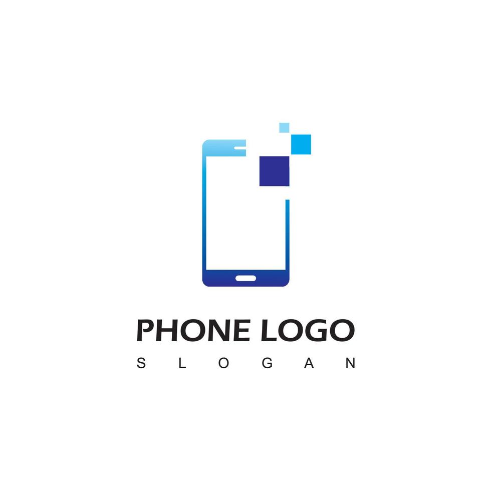 modelo de design de logotipo de telefone inteligente vetor