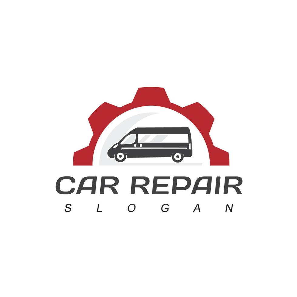 logotipo de serviço e reparo de carro vetor