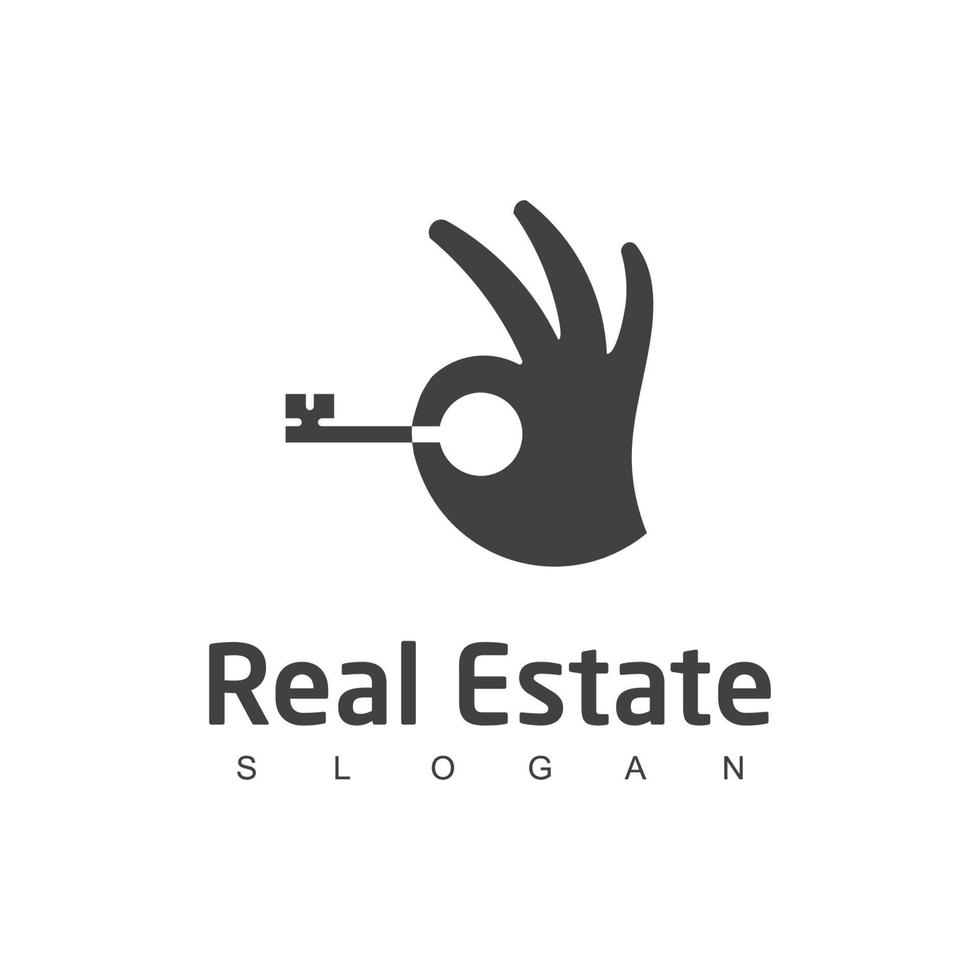 modelo de design de logotipo imobiliário vetor