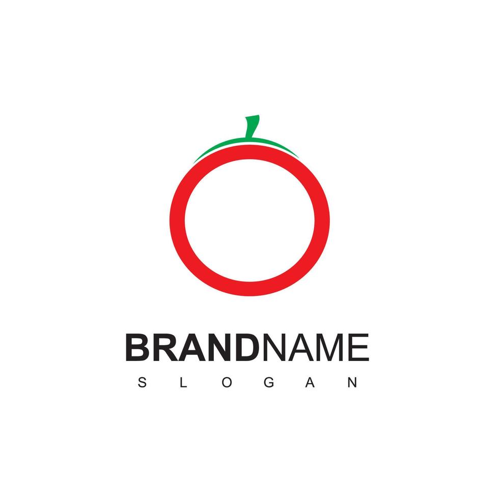 logotipo de tomate, símbolo de molho vetor