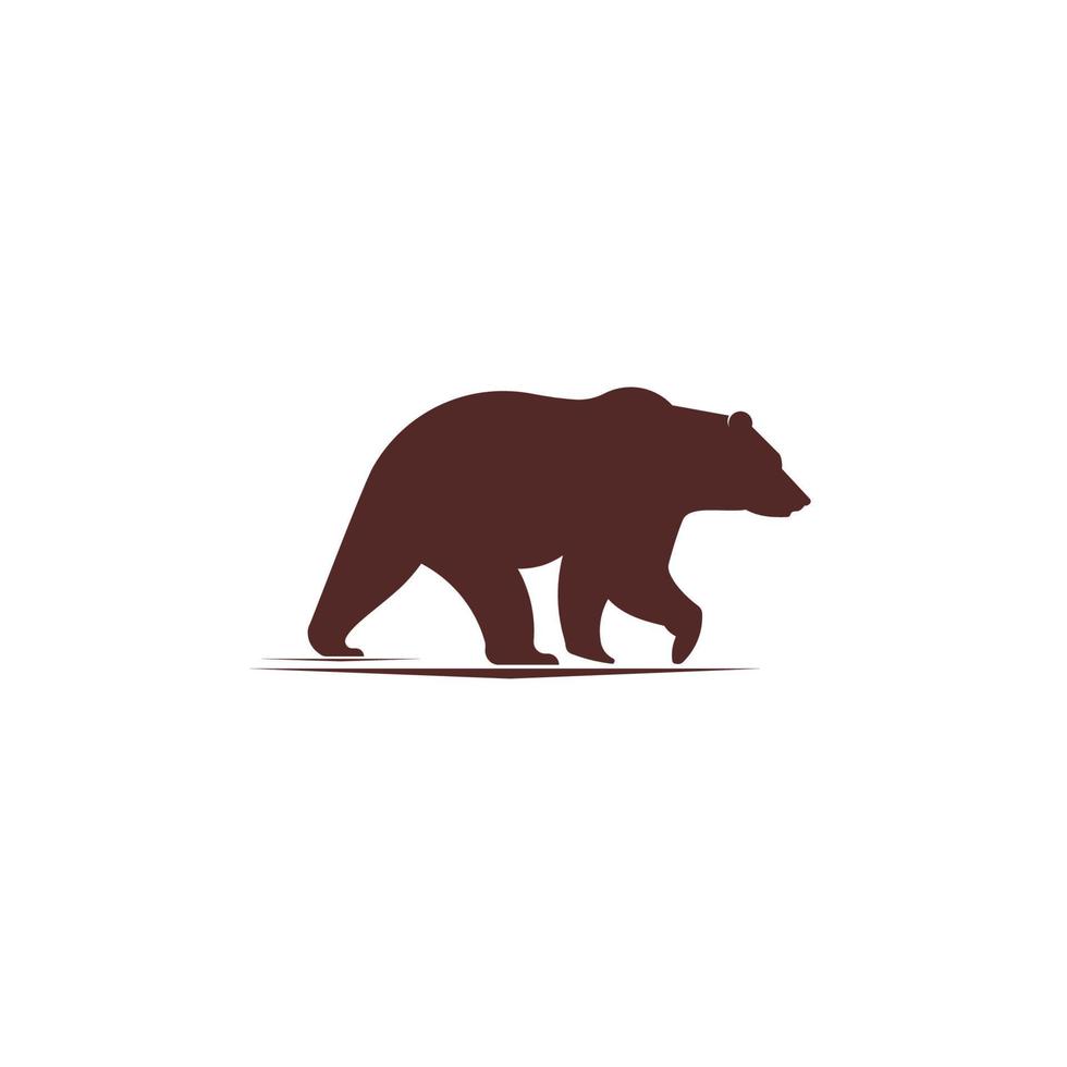 modelo de design de logotipo de urso vetor