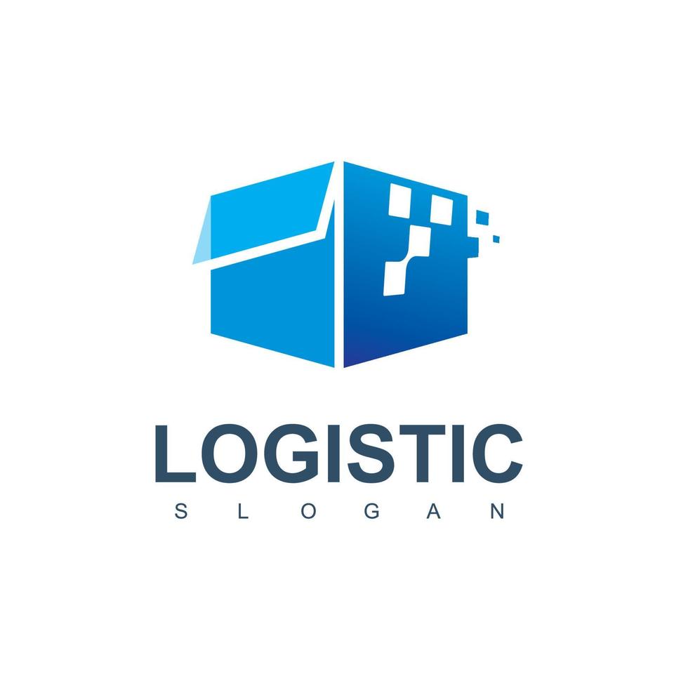 modelo de logotipo de logística e expedição vetor