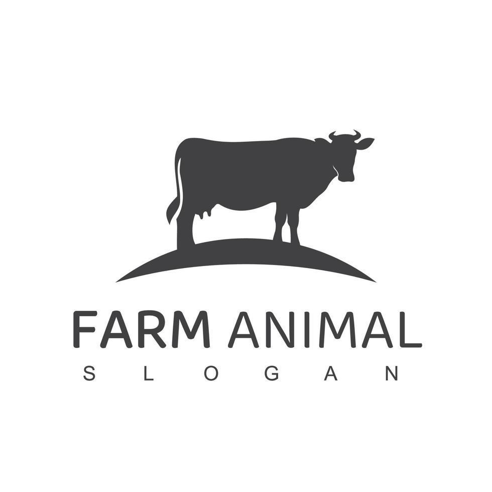 fazenda, modelo de design de logotipo animal vetor