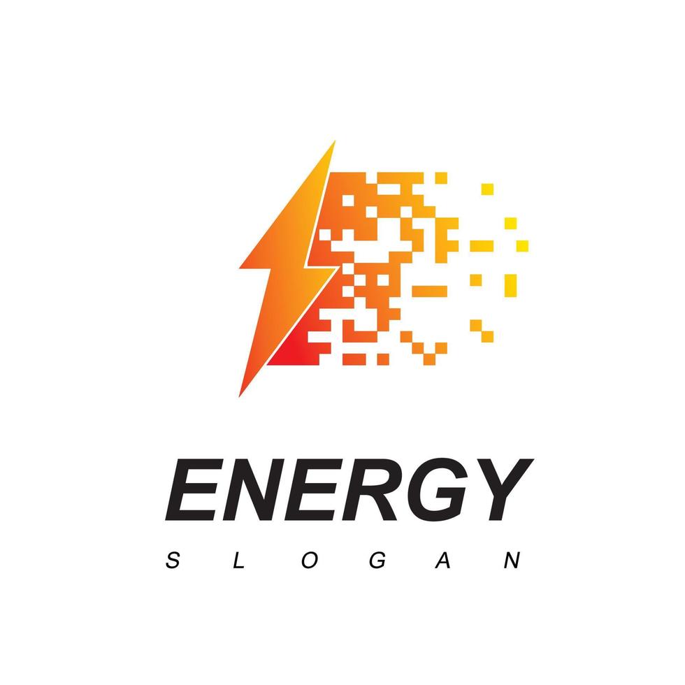 modelo de logotipo de energia, ícone de parafuso vetor