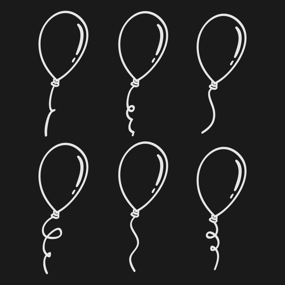 ícone de vetor desenhado à mão de doodle de balão