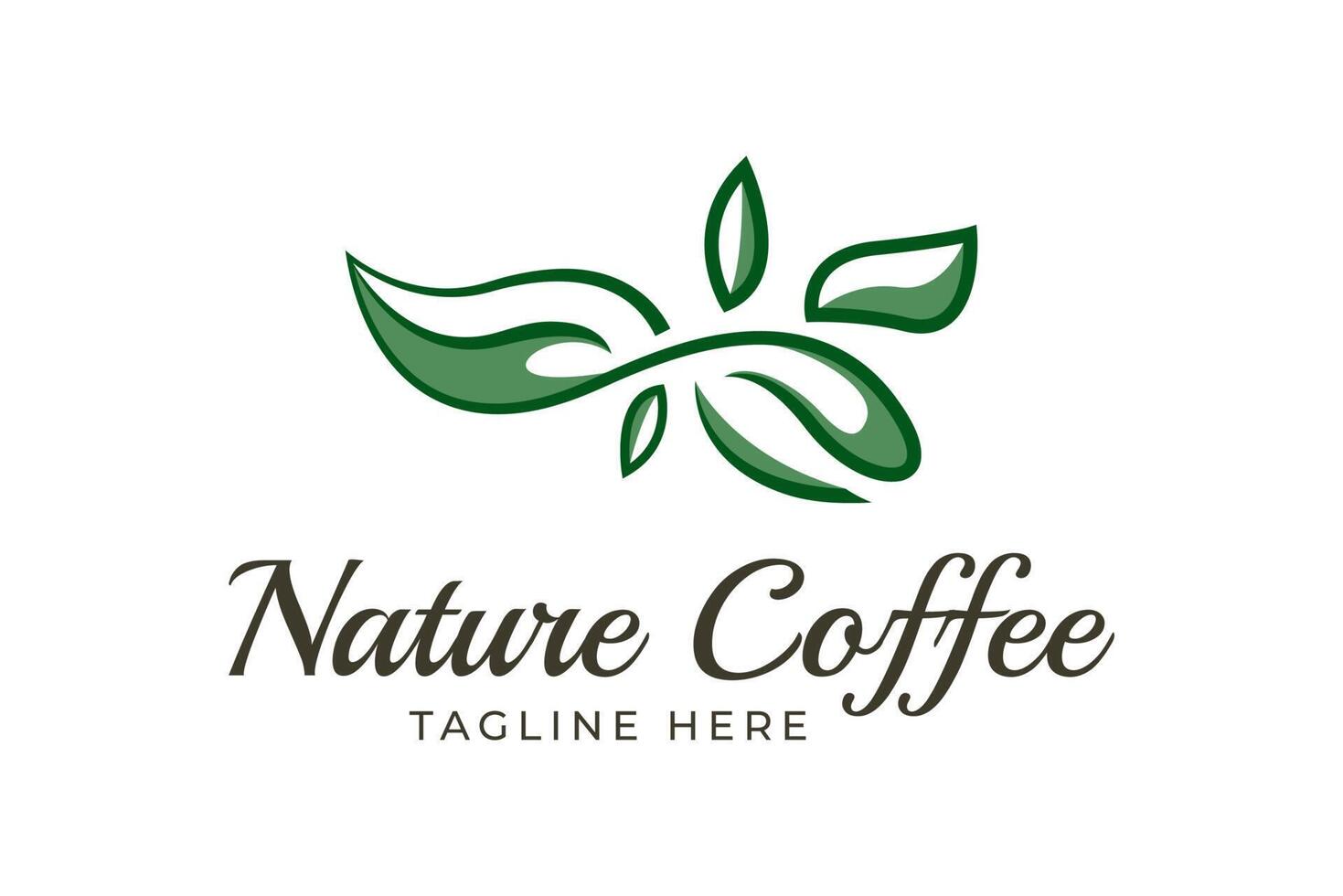 natureza café logotipo sofisticado vetor