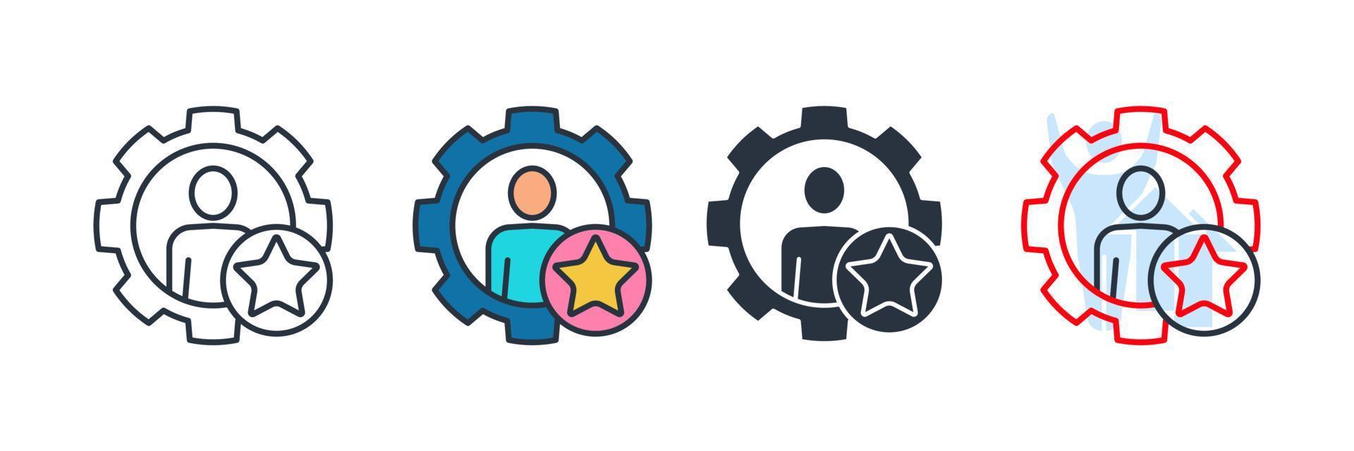 ilustração em vetor habilidade ícone logotipo. modelo de símbolo de habilidades de funcionários para coleção de design gráfico e web