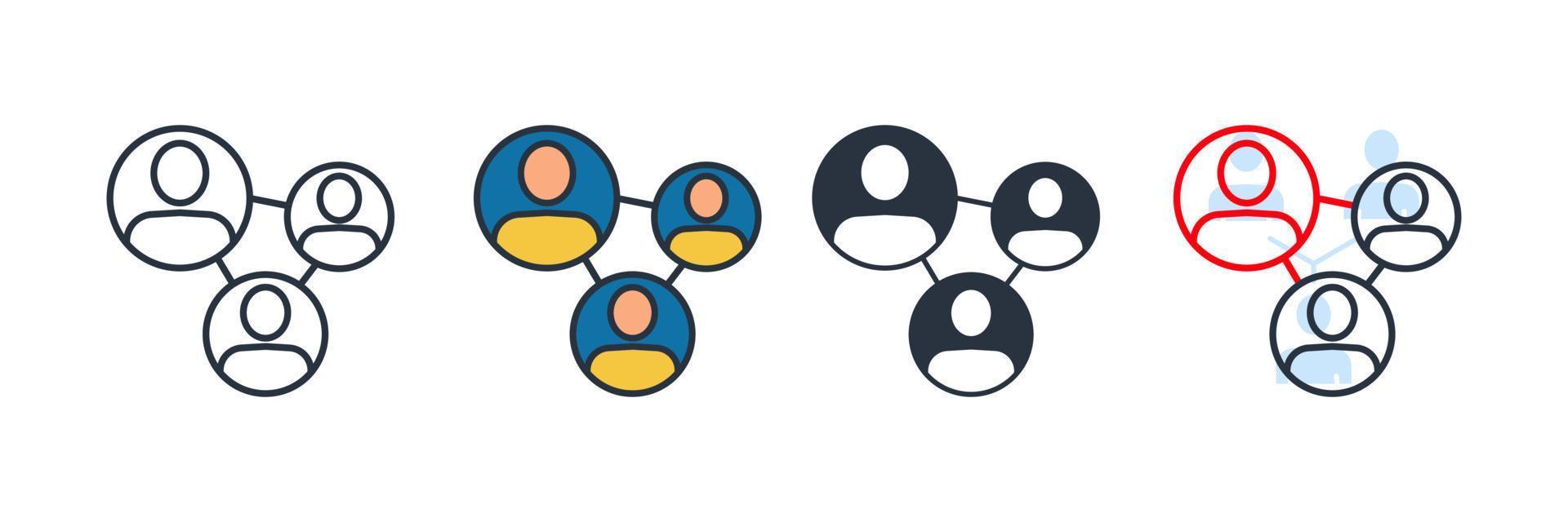 ilustração em vetor de logotipo de ícone de conexão.modelo de símbolo de pessoas para coleção de design gráfico e web