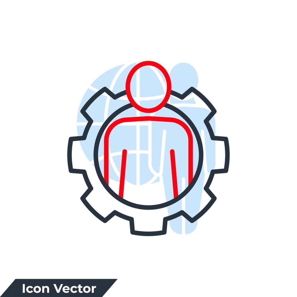 ilustração em vetor logotipo do empregado ícone. modelo de símbolo de pessoas de gerenciamento para coleção de design gráfico e web