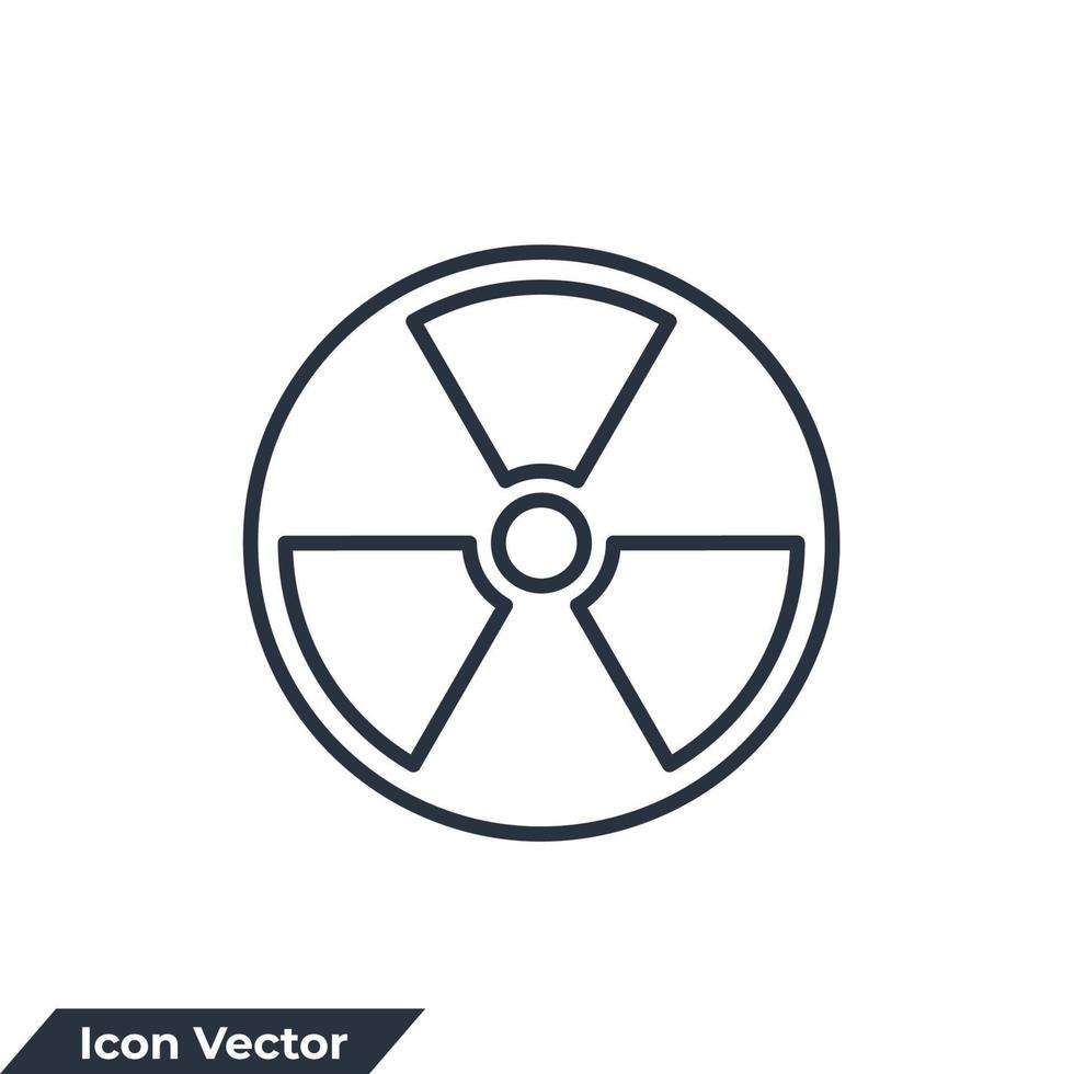 ilustração em vetor logotipo ícone energia nuclear. modelo de símbolo de radiação para coleção de design gráfico e web