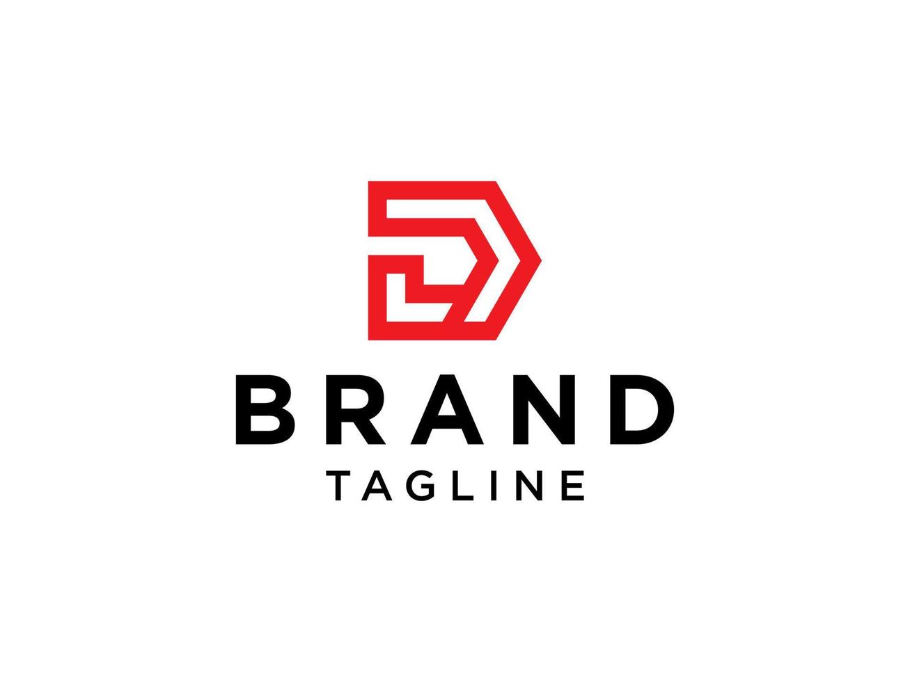 abstrato letra inicial d logotipo. estilo de linha de círculo de forma vermelha isolado no fundo branco. utilizável para logotipos de negócios e branding. elemento de modelo de design de logotipo de vetor plana.