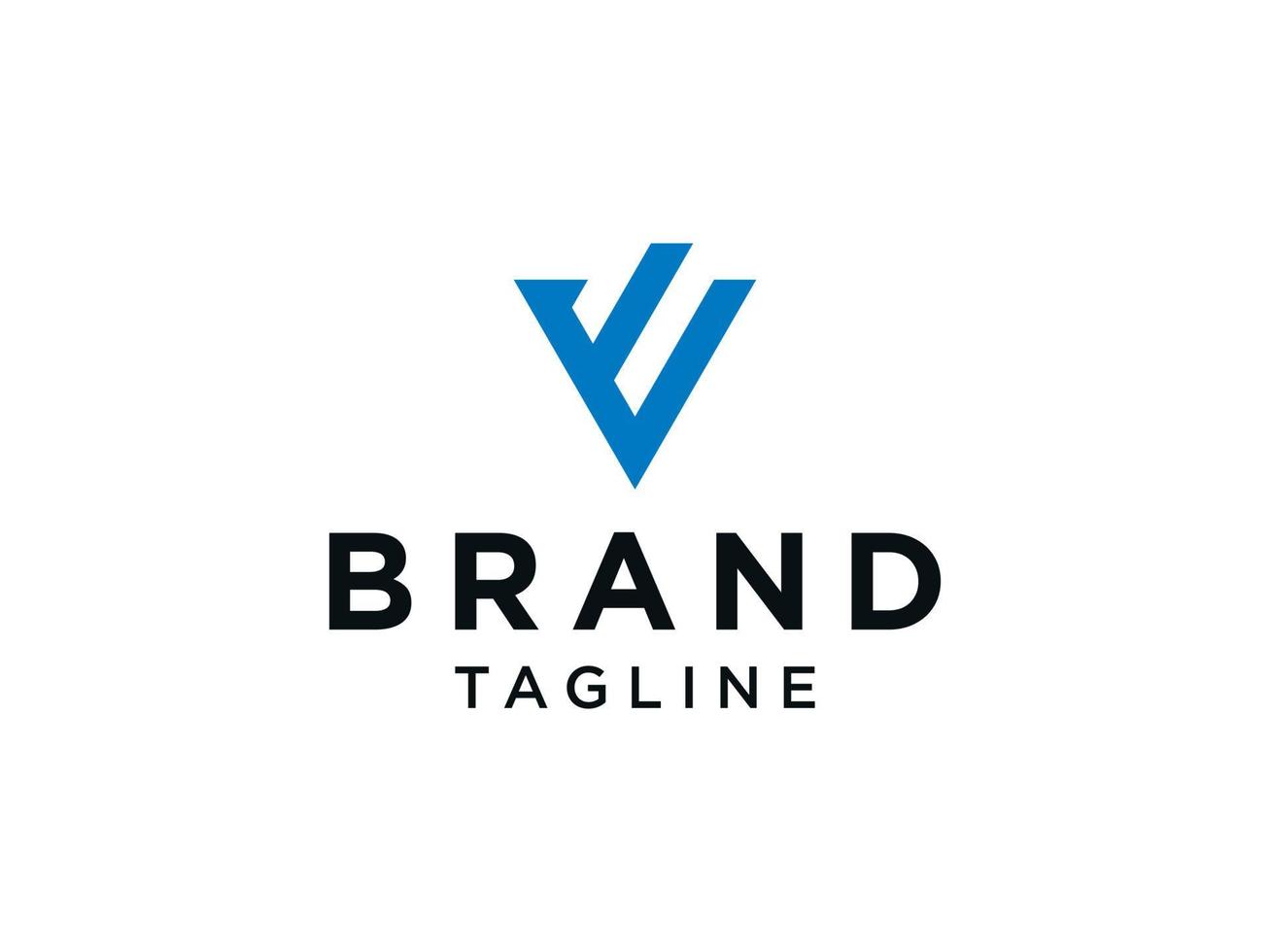 letra inicial simples e logotipo. linha azul isolada no fundo branco. utilizável para logotipos de negócios e branding. elemento de modelo de design de logotipo de vetor plano