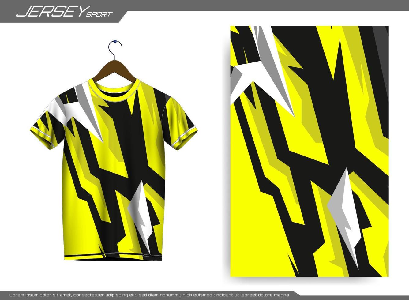 ilustração de design de camisa de corrida geométrica esportiva vetor