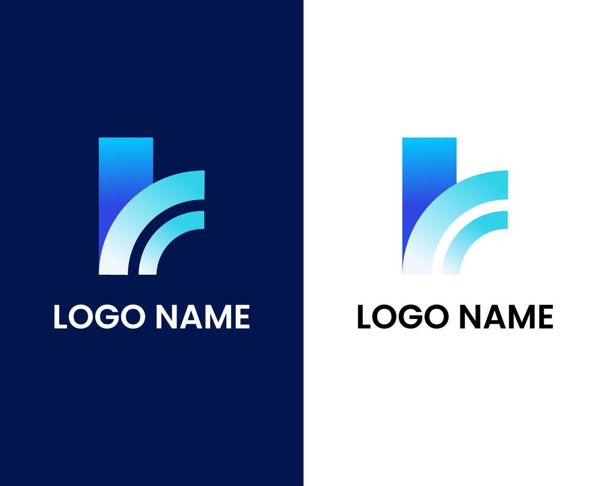 modelo de design de logotipo moderno letra h vetor