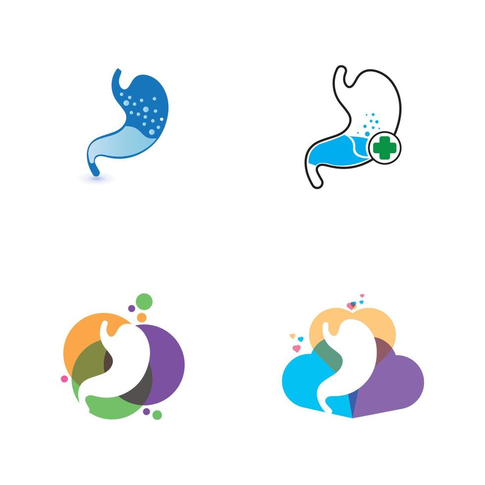 ilustração vetorial de conceito de design de ícone de cuidado de estômago vetor