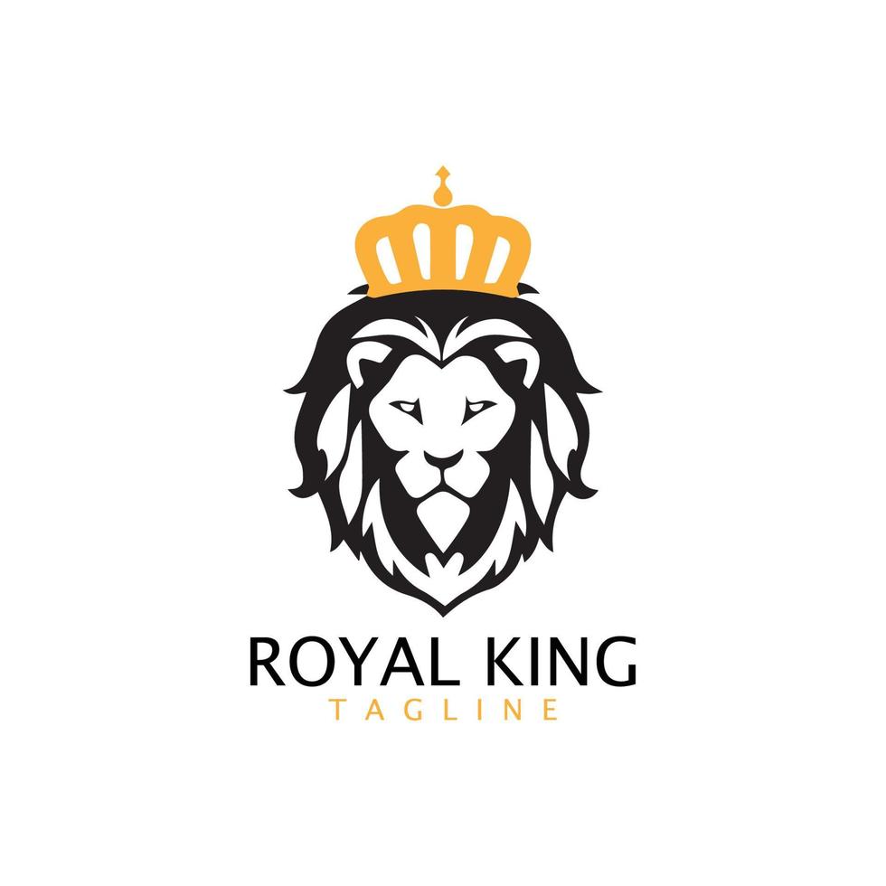 ícone de vetor de modelo de logotipo de cabeça de leão