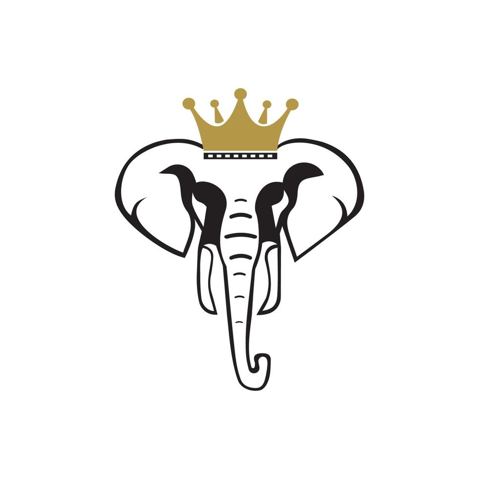 design de ilustração vetorial de modelo de logotipo de elefante vetor