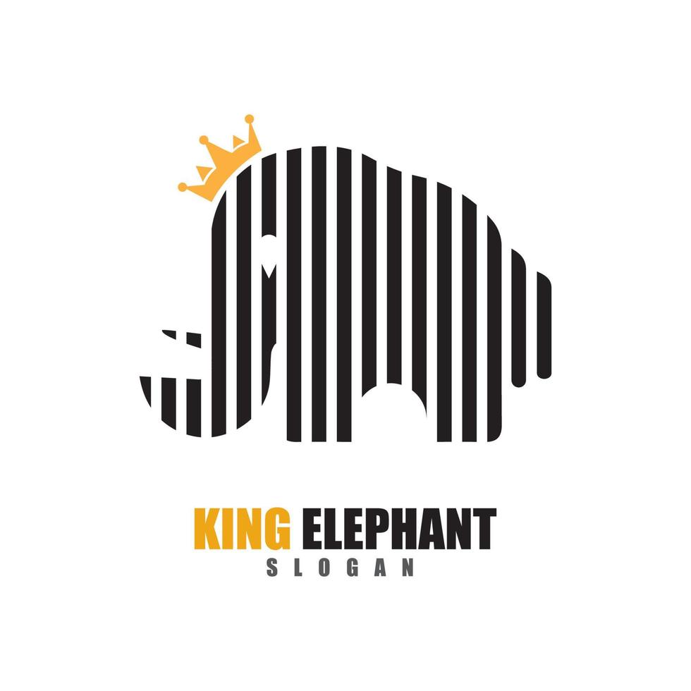 design de ilustração vetorial de modelo de logotipo de elefante vetor