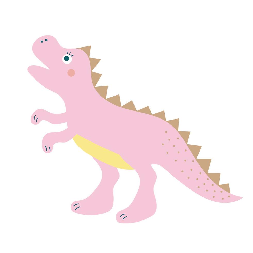 dinossauro bebê fofo. personagem de desenho animado pré-histórico. vetor