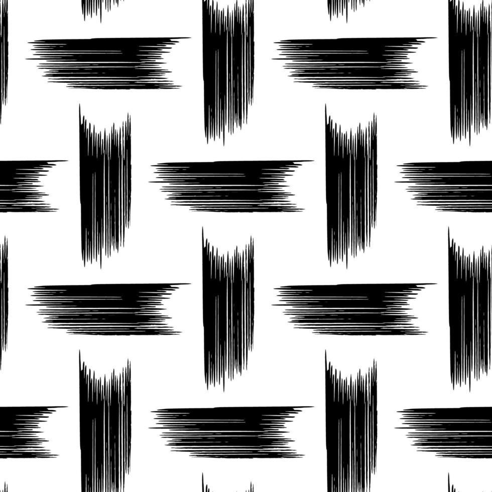 cesta de cesta de traçado de pincel abstrato xadrez motivo. padrão sem emenda de vetor. vetor