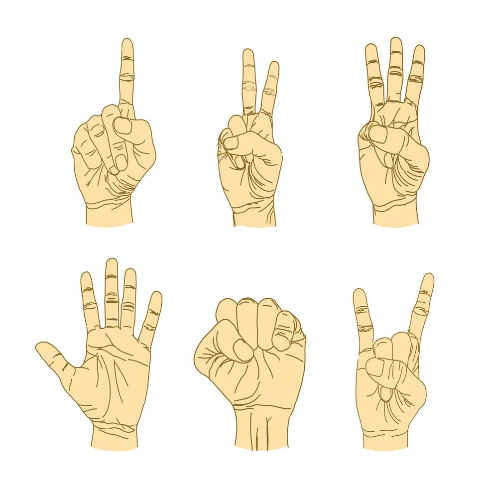 vetor de ilustração de gesto de mão