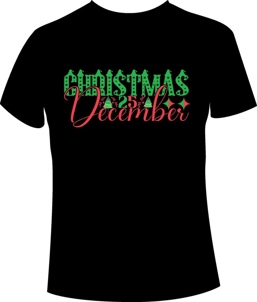 design de camiseta de natal vetor