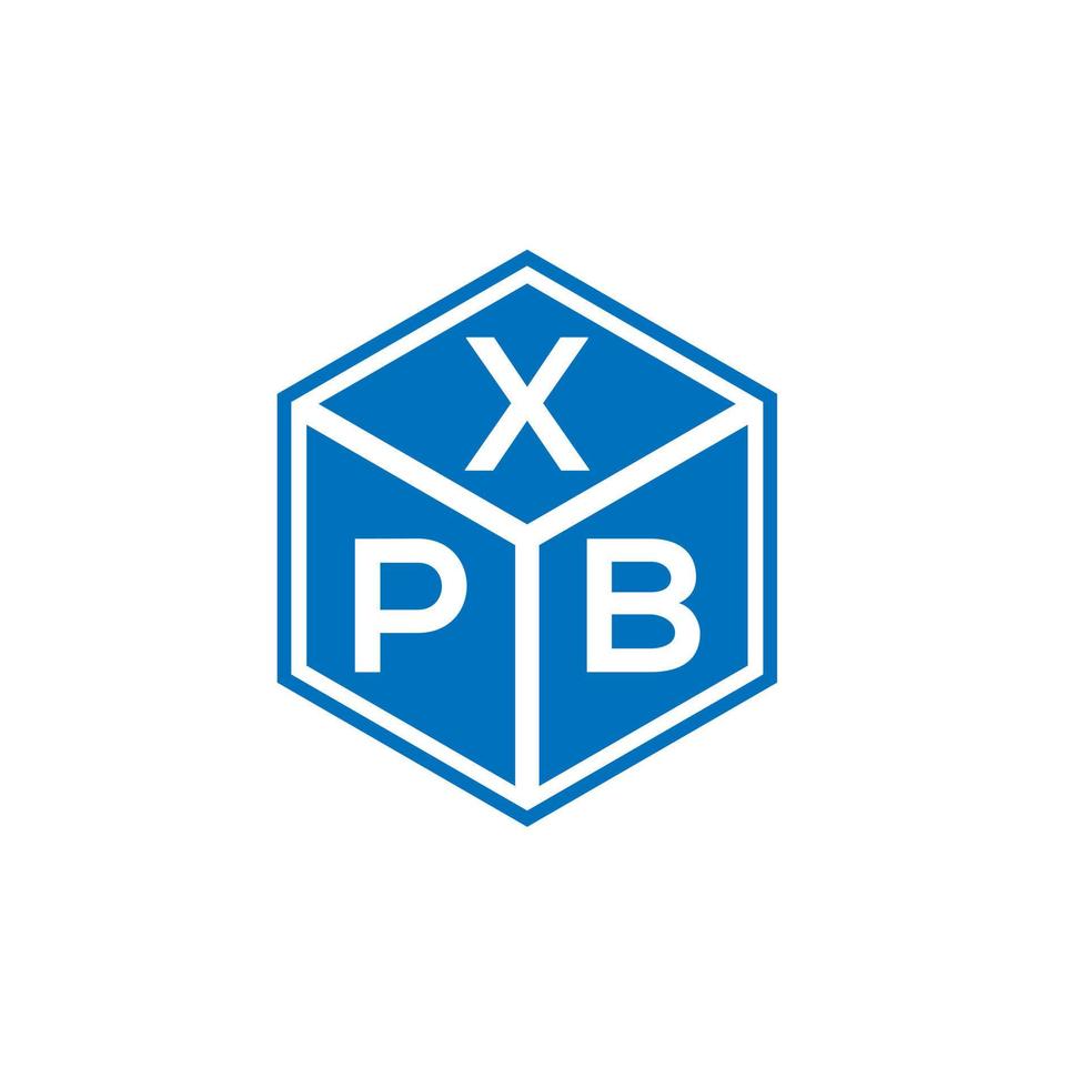 design de logotipo de carta xpb em fundo preto. xpb conceito de logotipo de letra de iniciais criativas. design de letra xpb. vetor
