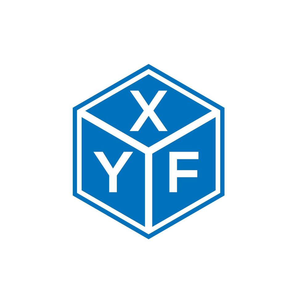 design de logotipo de carta xyf em fundo preto. conceito de logotipo de letra de iniciais criativas xyf. design de letra xyf. vetor