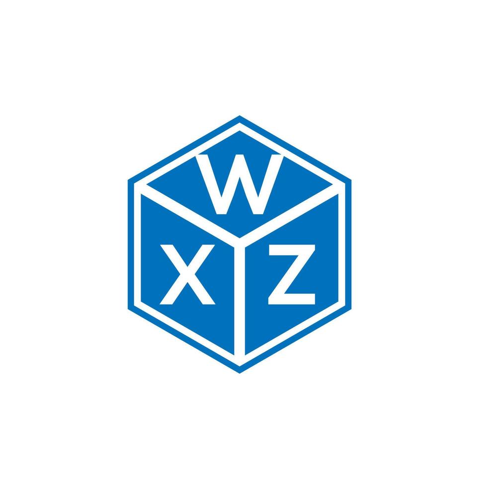 design de logotipo de carta wxz em fundo preto. conceito de logotipo de letra de iniciais criativas wxz. design de letra wxz. vetor