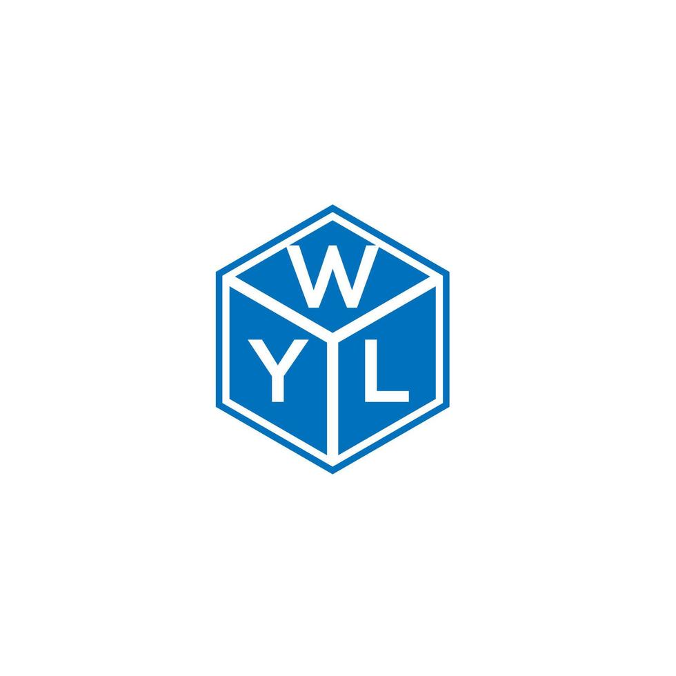 design de logotipo de carta wyl em fundo preto. conceito de logotipo de carta de iniciais criativas wyl. design de letras wyl. vetor