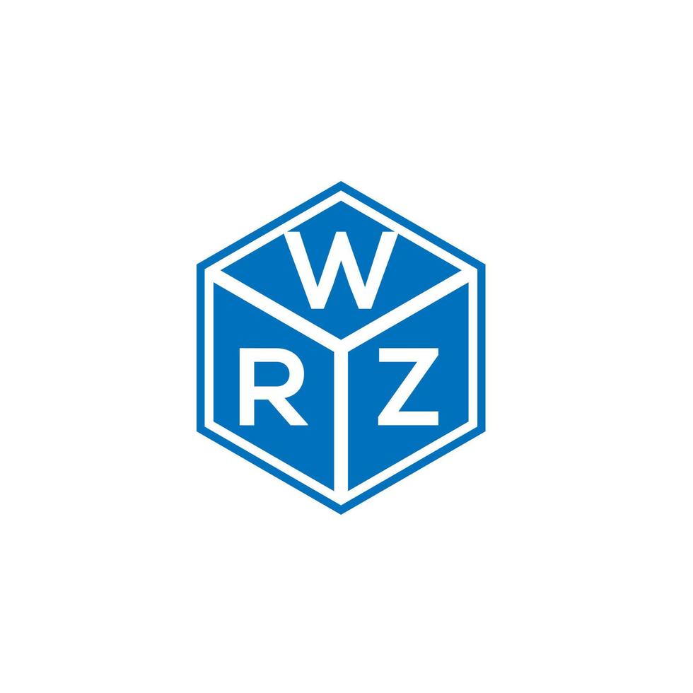 design de logotipo de carta wrz em fundo preto. conceito de logotipo de letra de iniciais criativas wrz. design de letra wrz. vetor