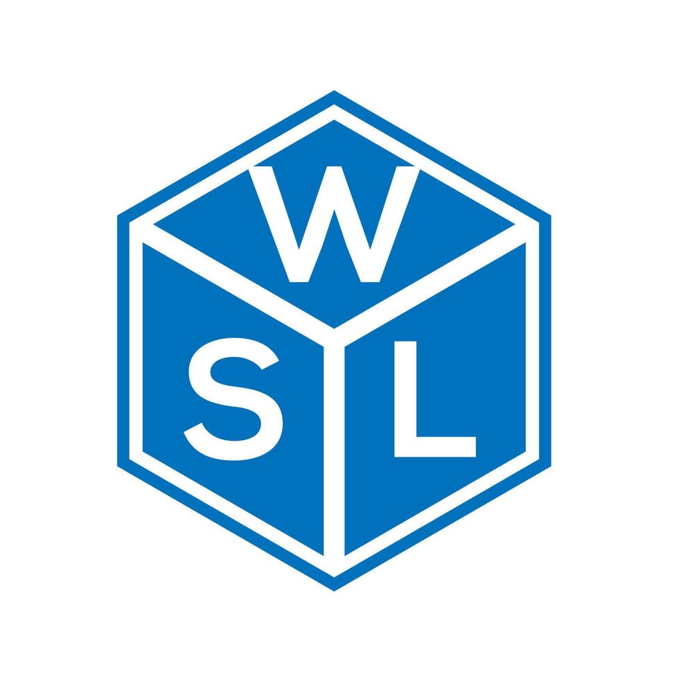 design de logotipo de letra wsl em fundo preto. conceito de logotipo de letra de iniciais criativas wsl. design de letra wsl. vetor